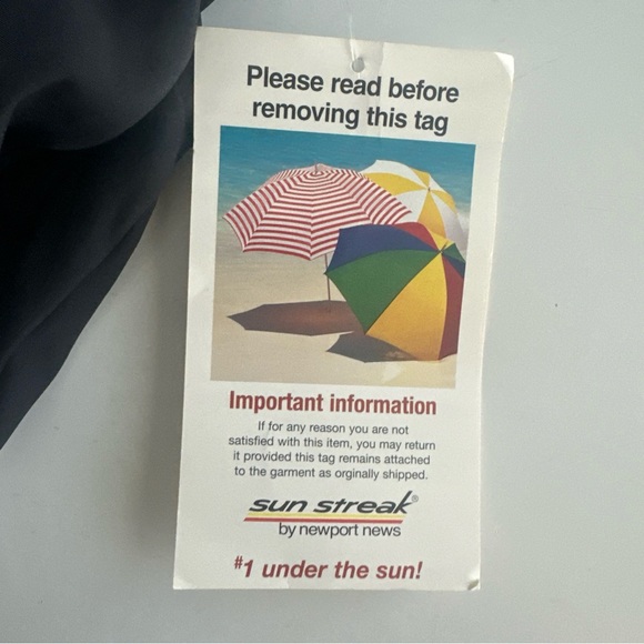 Vintage SUN STREAK Newport News ShapeFX Swimsuit 1-Piece Embroidered Floral 8T - Picture 6 of 12